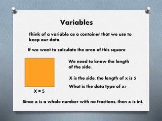 Data types and variables | PPTX