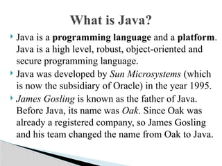 Advanced java programming - DATA TYPES, VARIABLES, ARRAYS | PPT