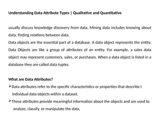 Data understanding in Data Mining - structure, quality, patterns and ...