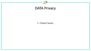 DATA Privacy
? – Choisir l’accès.
 