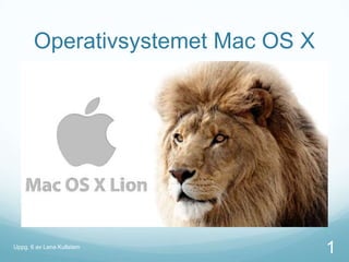 Operativsystemet Mac OS X

Uppg. 6 av Lena Kullstam

1

 
