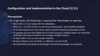 High Availability in Db2 LUW with Pacemaker | PDF