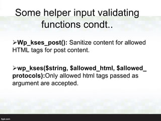 Rabin Shrestha: Data Validation and Sanitization in WordPress | PPT