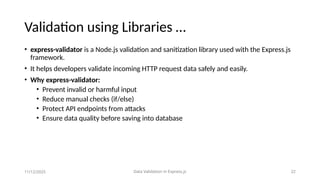 INTODUCTION TO Data Validation in Express.pptx