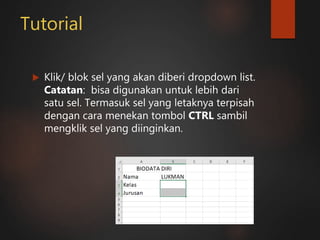 Data validation ms. excel | PPTX