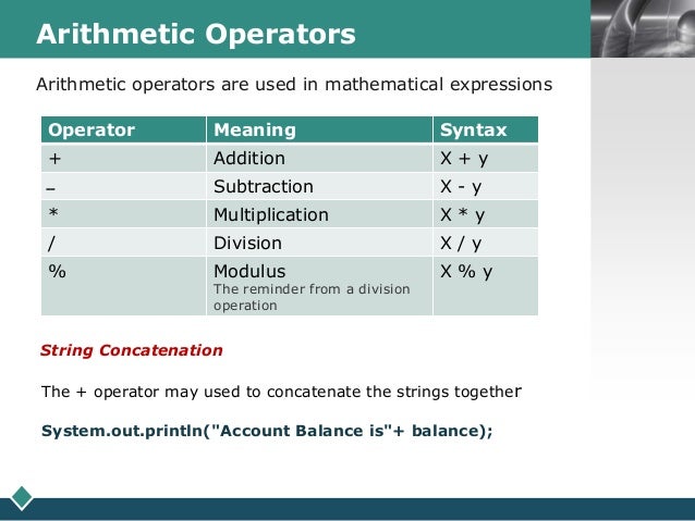 Data Types, Variables, and Operators