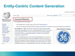 Entity-Centric Content Generation
 