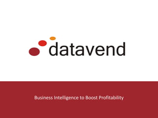 Business Intelligence to Boost Profitability 
 