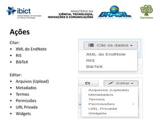 Ações
Citar:
• XML do EndNote
• RIS
• BibTeX
Editar:
• Arquivos (Upload)
• Metadados
• Termos
• Permissões
• URL Privada
• Widgets
 