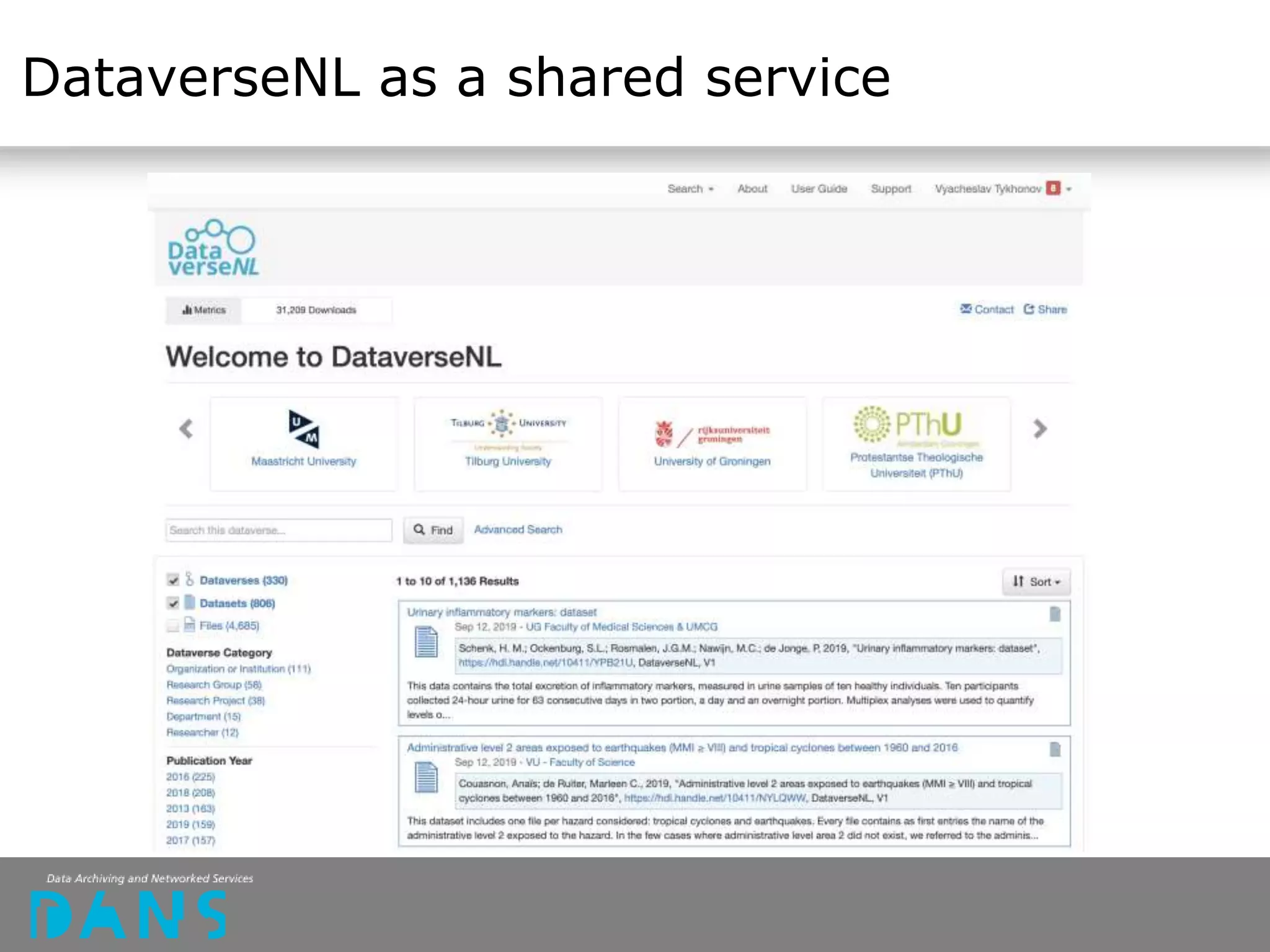 DataverseNL as a shared service
 