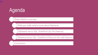 How to choose between SharePoint lists, SQL Azure, Microsoft Dataverse ...