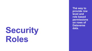 Customizing Dataverse Security Roles Dataverse Permissions Demystified - PowerAddicts BE 11-2022.pptx