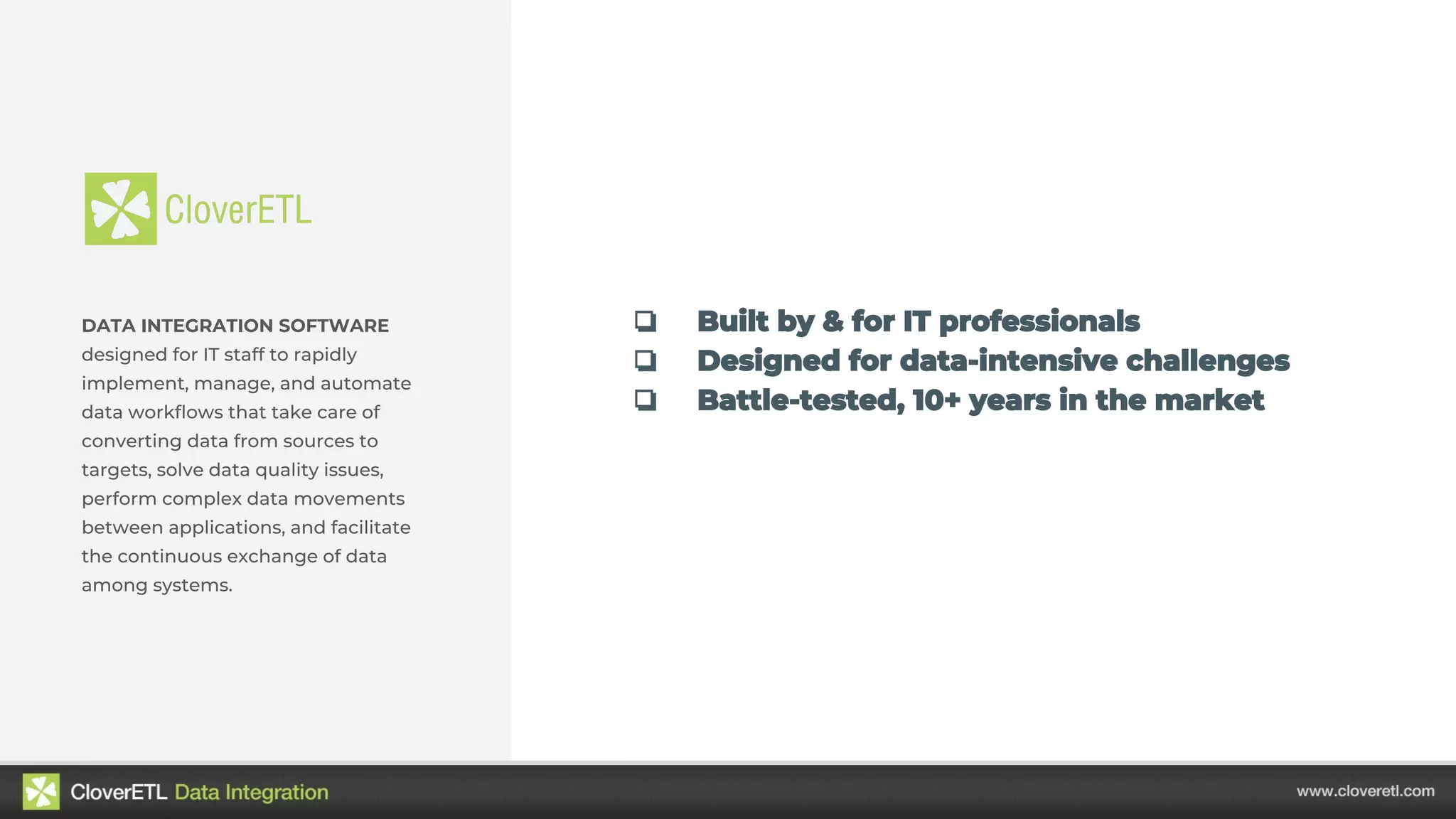 DATA INTEGRATION SOFTWARE ❏
❏
❏
 