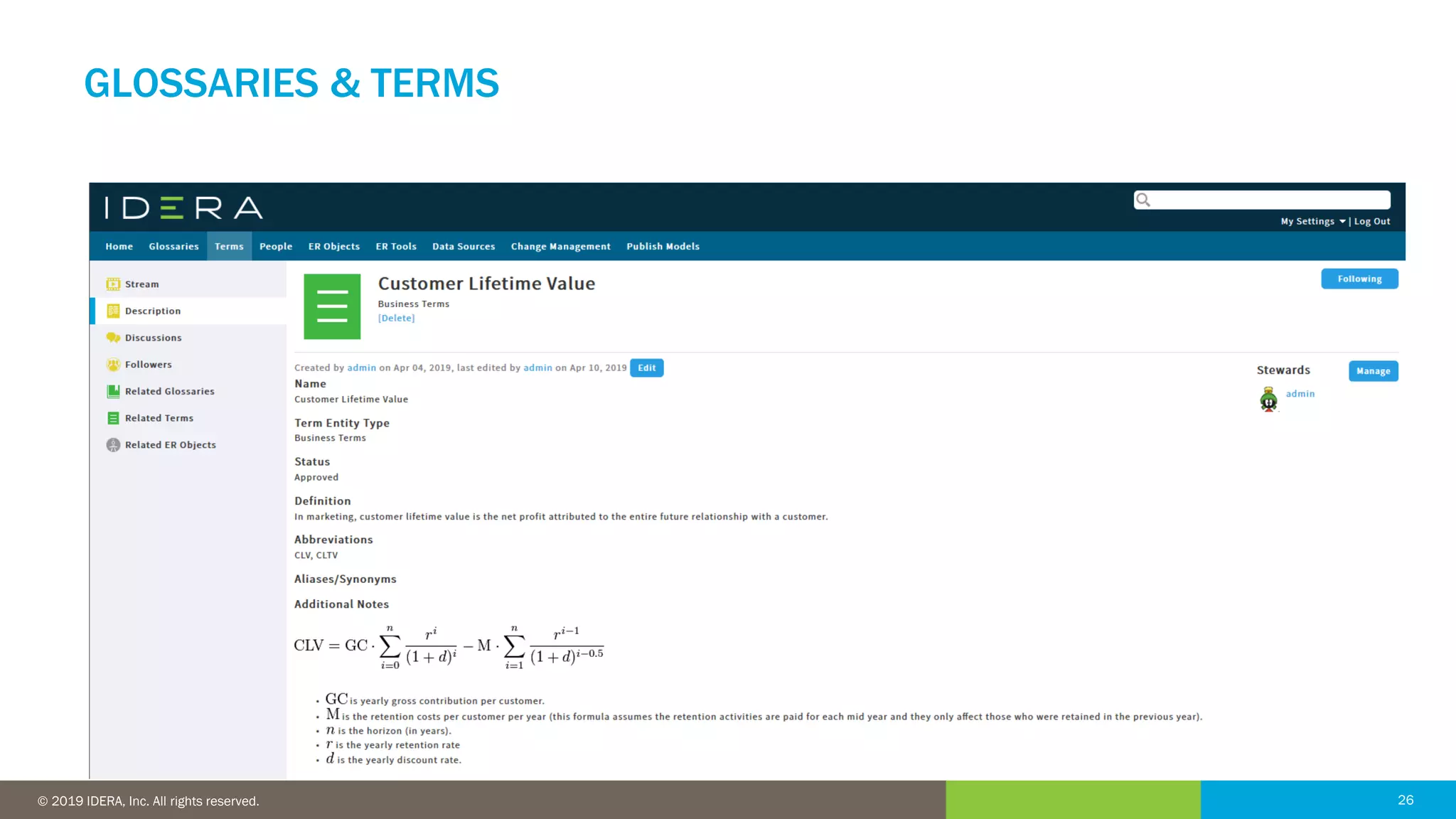 26© 2016 IDERA, Inc. All rights reserved. Proprietary and confidential. 26© 2019 IDERA, Inc. All rights reserved.
GLOSSARIES & TERMS
 