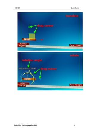 CG-500 Quick Guide 
Datavideo Technologies Co., Ltd. 28 
 