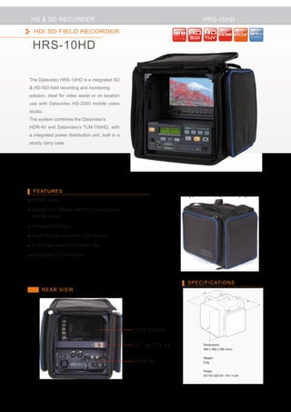 Hd Datarow Datavideo HRS-10HD | PDF