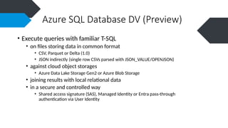 Data Virtualization con Azure SQL Database | PPTX