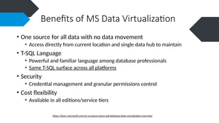 Data Virtualization con Azure SQL Database | PPTX