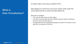 Connect / Explore / Learn
A modern take on the classic problem of ETL.
Data appears to come from one source system while u...