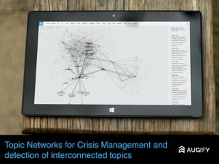 Topic Networks for Crisis Management and
detection of interconnected topics
 