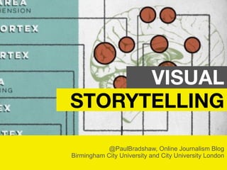 @PaulBradshaw, Online Journalism Blog
Birmingham City University and City University London
VISUAL
STORYTELLING
 