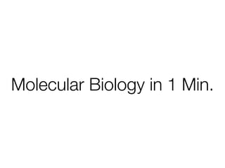 Molecular Biology in 1 Min.
 