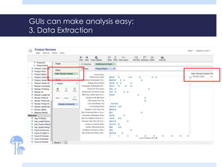 GUIs can make analysis easy:
3. Data Extraction
 