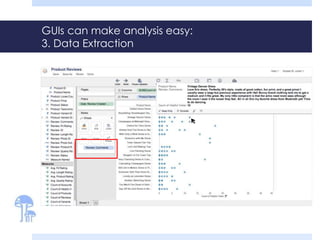 GUIs can make analysis easy:
3. Data Extraction
 