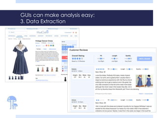 GUIs can make analysis easy:
3. Data Extraction
 