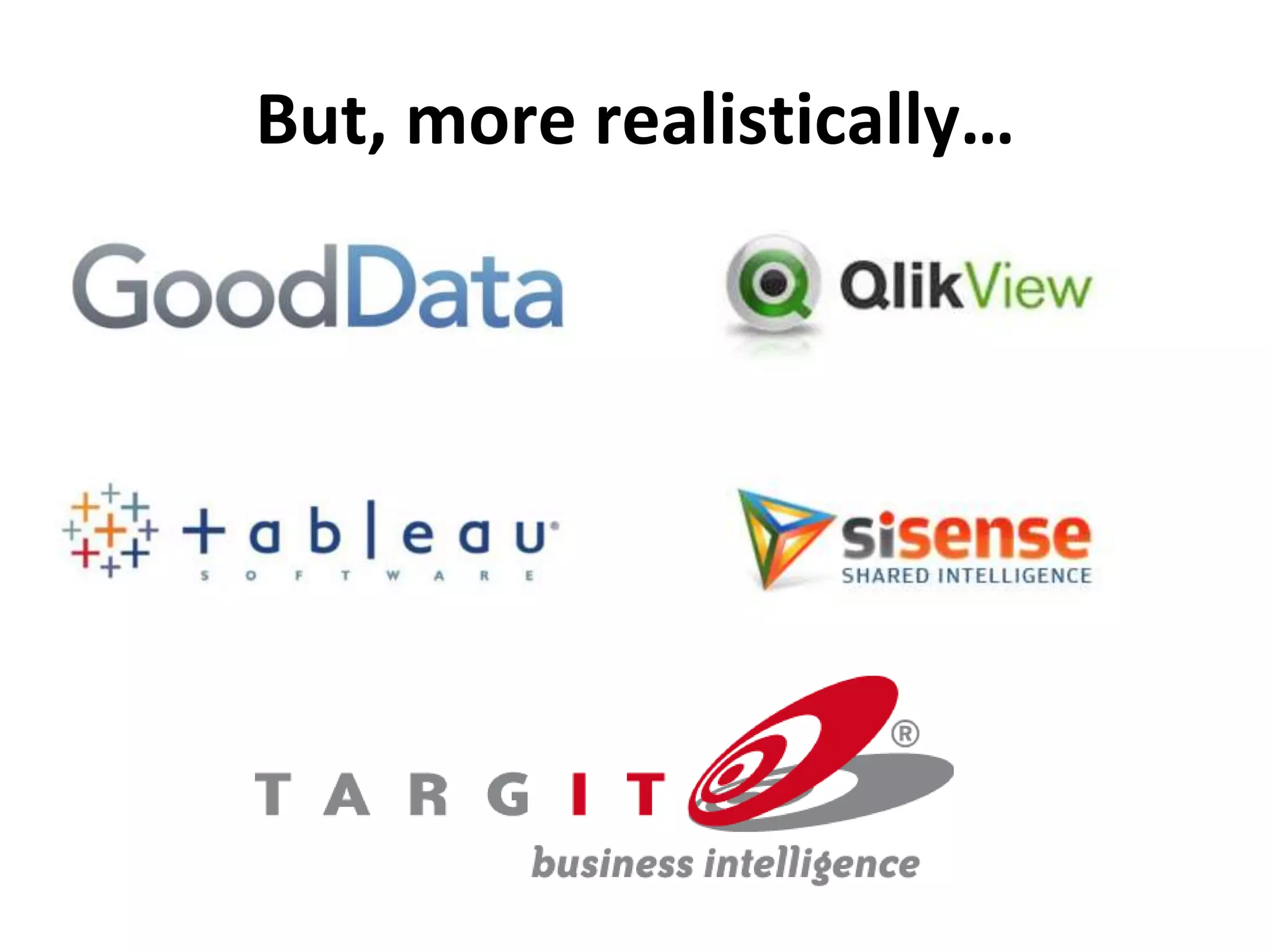 But, more realistically… 
 