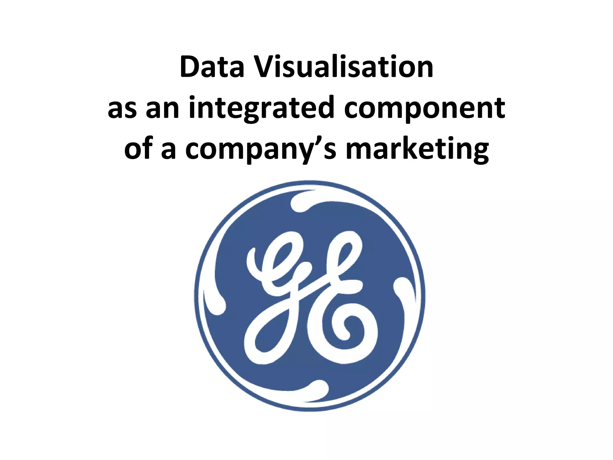Data Visualisation 
as an integrated component 
of a company’s marketing 
 