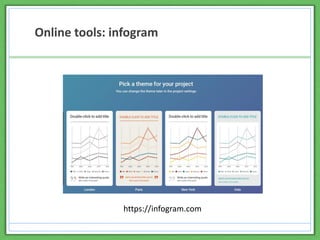 Online tools: infogram
https://infogram.com
 