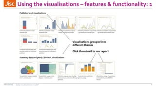 Data visualisations in JUSP