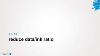 reduce data/ink ratio
TIP #4
 