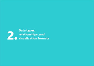 8
netquest.com
Data types,
relationships, and
visualization formats
2.
 