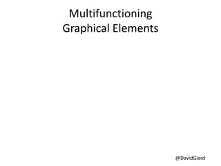 @DavidGiard
Multifunctioning
Graphical Elements
 