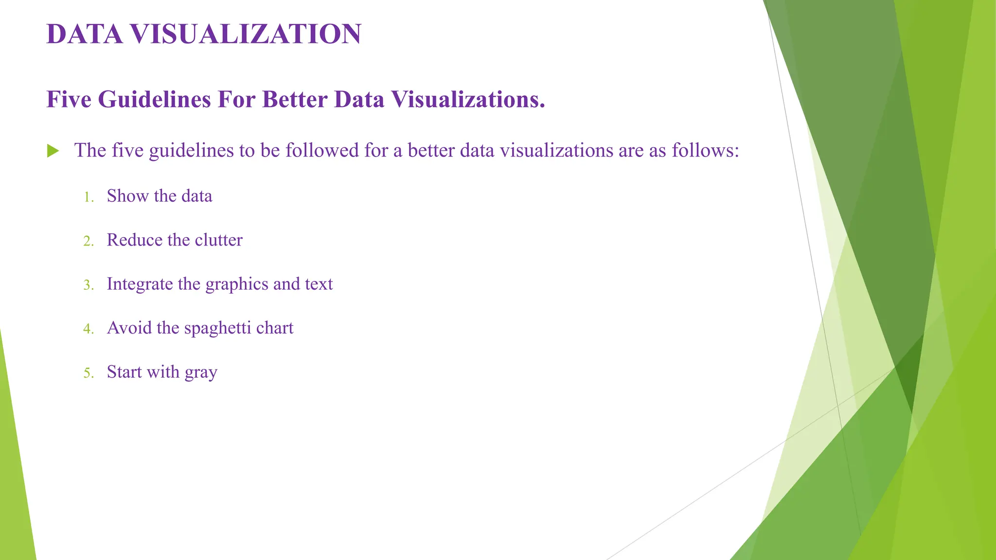 Guidelines for Effective Data Visualization | PPT