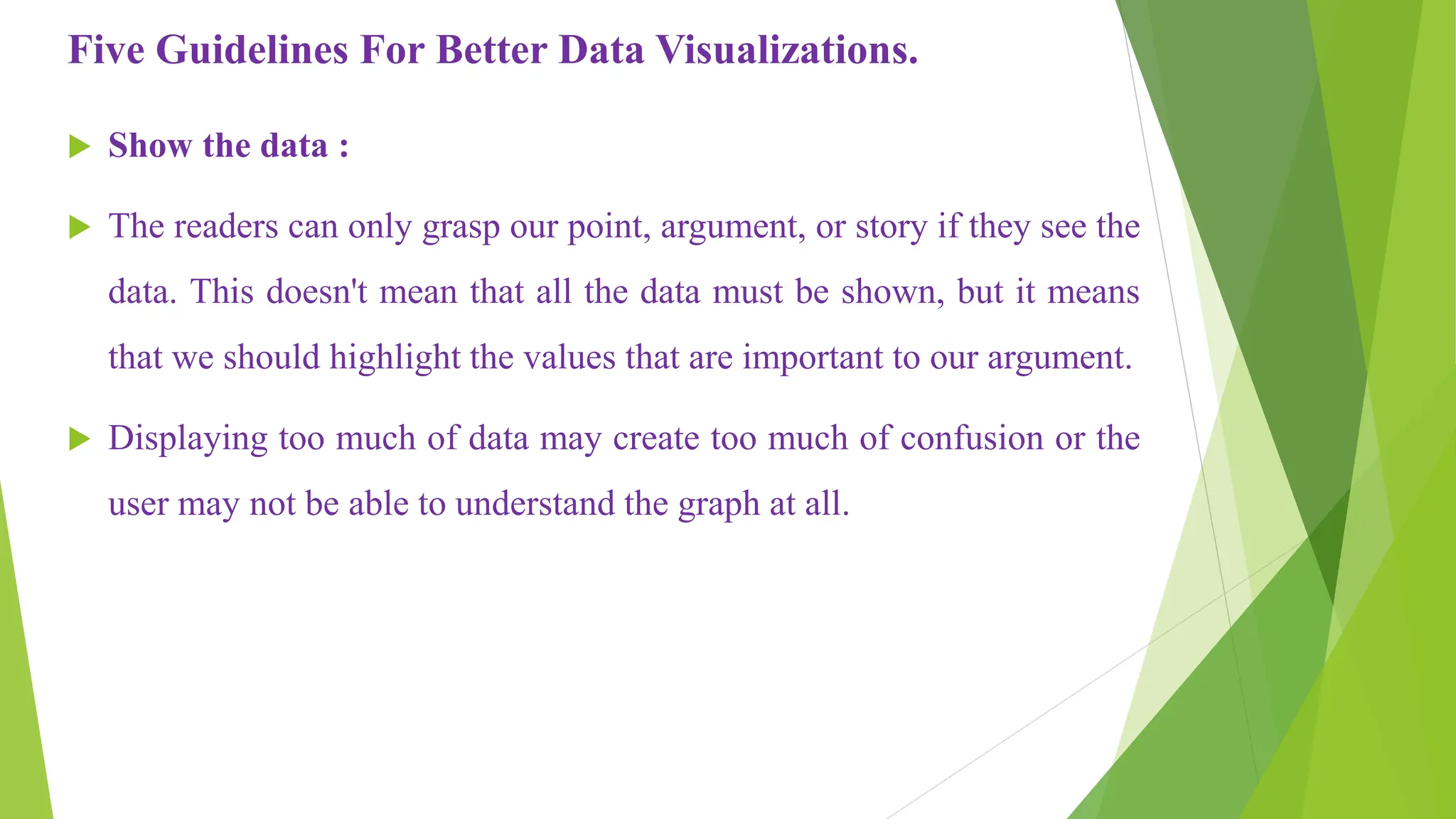 Guidelines for Effective Data Visualization | PPT