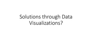 Solutions through Data
Visualizations?
 