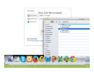 SABEW 2014
Find .CSV file to import
 