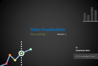 Data Visualization
Story telling
XD Knowledge Share
By
Sreenivas Ravi
Session 1
 