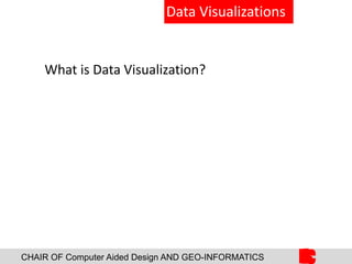 Data Visualizations
CHAIR OF Computer Aided Design AND GEO-INFORMATICS
What is Data Visualization?
 