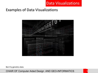 CHAIR OF Computer Aided Design AND GEO-INFORMATICS
Data Visualizations
Examples of Data Visualizations
Ben Fry genetics data
 