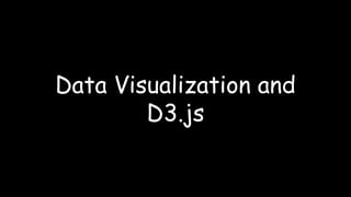 Data Visualization and
D3.js
 