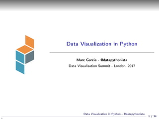 Data Visualization in Python
Marc Garcia - @datapythonista
Data Visualisation Summit - London, 2017
1 / 34
Data Visualization in Python - @datapythonista
 