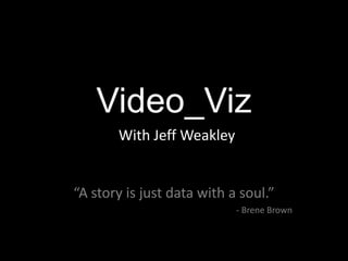 Video_Viz
With Jeff Weakley

“A story is just data with a soul.”
- Brene Brown

 