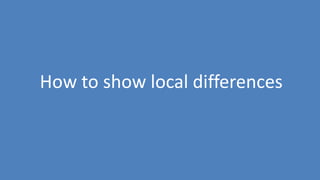 116
How to show local differences
 