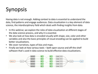 Synopsis
Having data is not enough. Adding context to data is essential to understand the
data, find patterns and engage a...