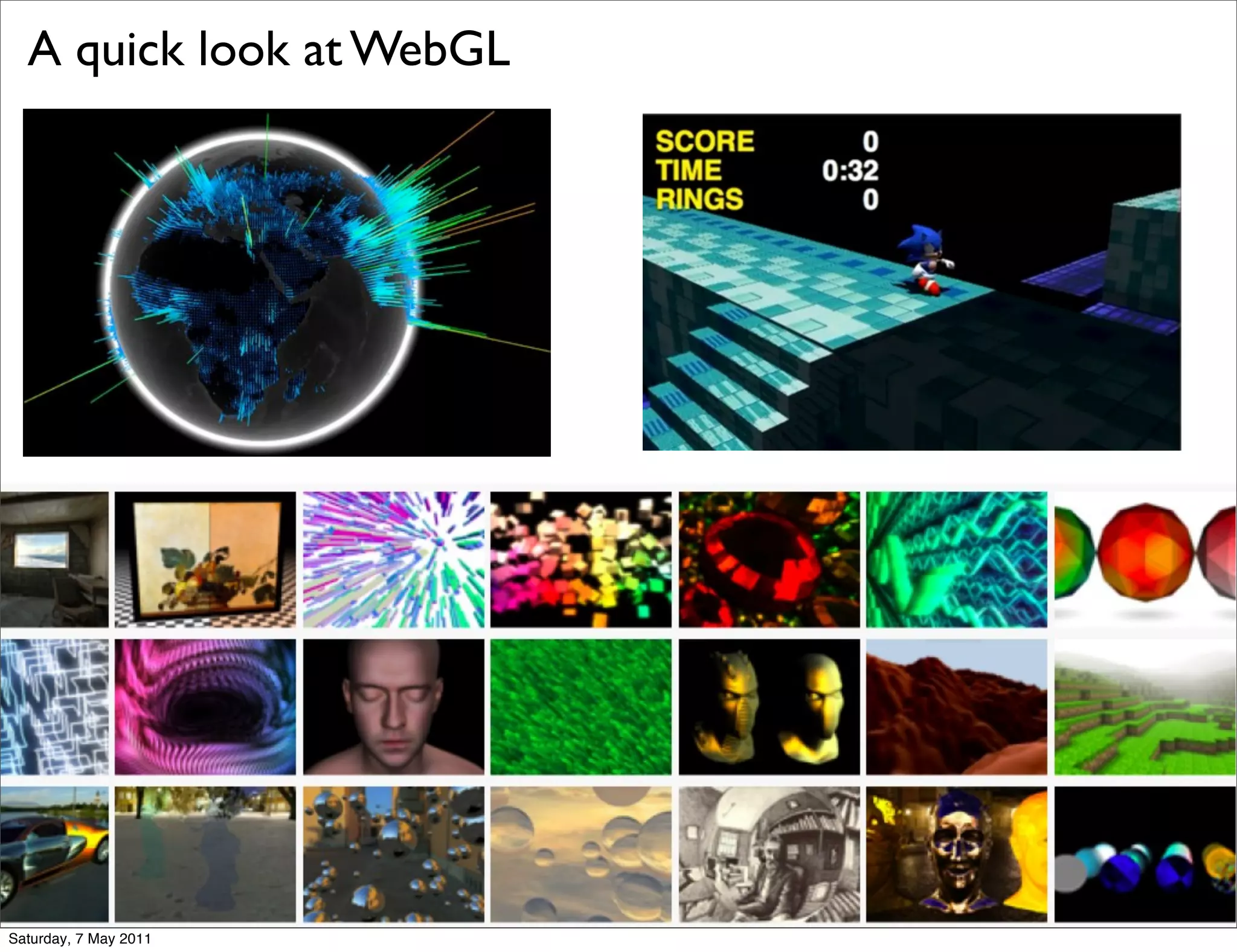 A quick look at WebGL




Saturday, 7 May 2011
 