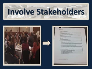 Involve Stakeholders
 